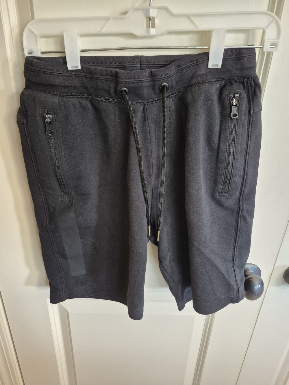 American Eagle Outfitters Black Athletic Drawstring Zip Shorts